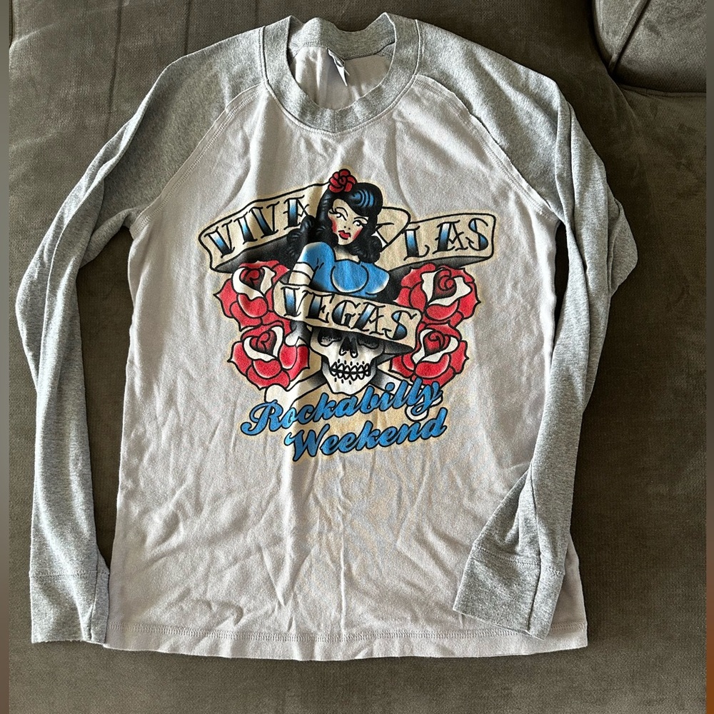 Viva Las Vegas Rockabilly Weekend Long Sleeve Tee small